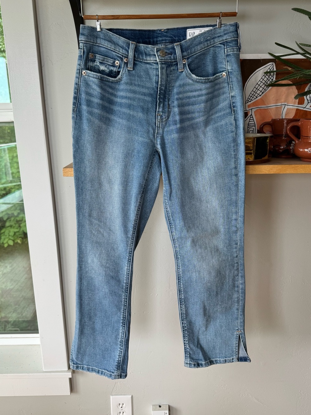 GAP Vintage Slim Mid Rise Medium Blue Denim Jeans Sz 6 Petite